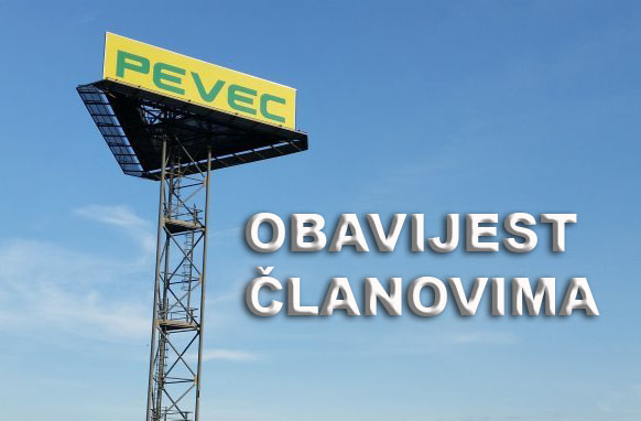 Obavijest o prestanku pogodnosti u PEVEC d.d.